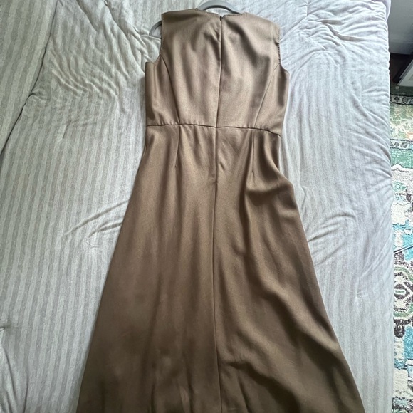Max Mara Ural Camel Wool Silk Blend MIDI Dress sz 14 NWT - Picture 4 of 10
